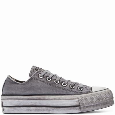 Férfi Converse Chuck Taylor All Star Lift Smoked Canvas Tornacipő CO7314059 Szürke/Fehér